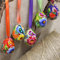 Handbemalte Ostereier aus Holz - 6,5 cm Х 4 St Schöne Bunte Osterdekoration zum Aufhängen Für den Osterstrauß mit Ukrainische Malerei