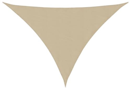 vidaXL Sonnensegel Wasserfest Sonnenschutz Windschutz Sonnendach UV Schutz Garten Terrasse Balkon Oxford-Gewebe Dreieckig 4,5x4,5x4,5m Beige