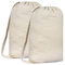 Sweet Needle - Bolsa para la colada de lona premium con correa para el hombro, 75X56 cm - 40 L, 100% algodón, tejido duradero, cordón con cierre de cordón, forro lavable a máquina (2 unidades)