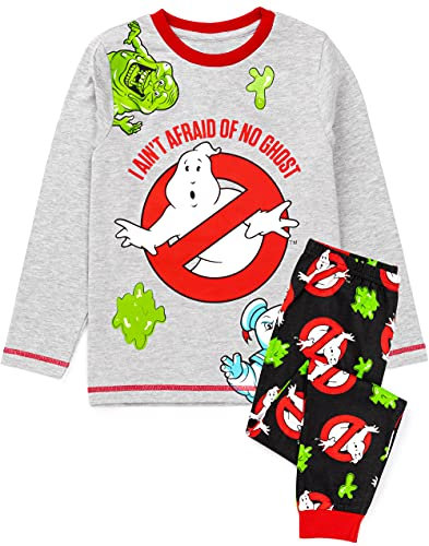 Ghostbusters Pyjamas Jungen Kinder Monster grau langes T-Shirt PJS 9-10 Jahre