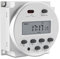 XTVTX Timer LCD digitale, programmabile, CN101A DC 12V, display a cristalli liquidi LCD digitale alimentazione timer settimanale controllo interruttore relè con copertura impermeabile bianca