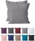 2-er Set Kissenbezug Mikrofaser | Doppelpack Kissenhüllen ca. 95 g/m² | Oeko-TEX®Standard 100 | Dekorative Dekokissen Sofakissen Lendenkissen Wurfkissenbezug mit Reißverschluss | 40x40 cm Grau
