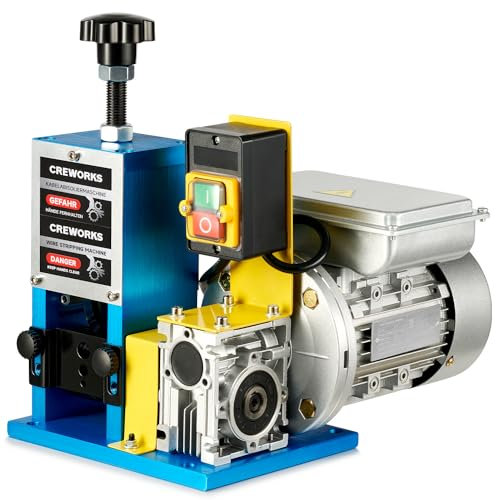 CREWORKS Machine à Dénuder Électrique 180W 1,5-25mm Dénudeur de Câble Fils de Cuivre Automatique 30m/min Dénudeuse de Câble Électrique