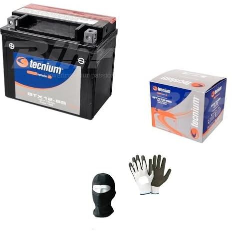 COMPATIBILE CON HONDA 250 CN Helix 2007 BATTERIA TECNIUM YTX12-BS BATTERIE 10 AMPERE PRONTA PER L’UTILIZZO SPECIFICA MOTO SCOOTER 150X87X130MM
