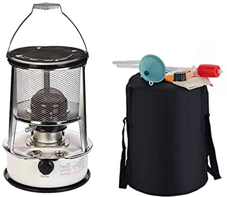 LINGOSHUN Riscaldatore Petrolio Portatile Funzione Spegnimento Fiamma Stufa Combustibile Serbatoio Campeggio Barca Picnic,Nessuna Alimentazione Richiesta(Size:6L)