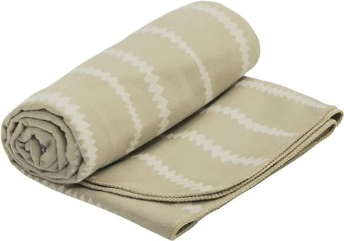 Sea to Summit - Drylite Towel Reisehandtuch M - Mikrofaser Handtuch - Superweich & Samtig - Saugfähig & Schnelltrocknend - Aufhänger & Tasche - Reisen & Fitness - 50 x 100cm - Desert Brown - 100g