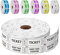 LKXSPLABE Double rouleau de 2000 tickets de ticket fluorescents blancs 50/50 tickets pour événements, entrée, récompense en classe, collecte de fonds et prix