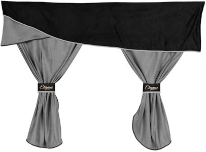 F-CORE Gardinen volle sätze (3-in-1) LKW für Scania R G 01.05-12.16 Niedrige Fahrerhaus GRAU