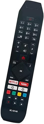 Aurabeam Télécommande TV de Remplacement Compatible avec Hitachi 43F501HK6000 Télévision