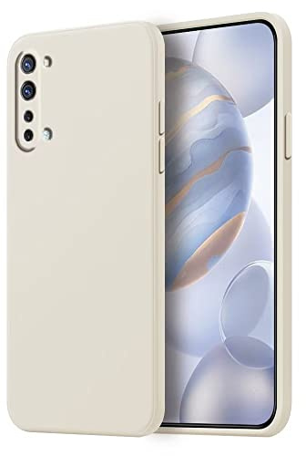 HONLEN Hülle für Oppo Find X2 Lite Schutzhülle Case, (6.4 Inches) Liquid TPU Silicone Handyhülle mit Fallschutz Silikon Cover Altweiß