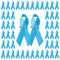 CRAFFANCY Lot de 100 broches de sensibilisation au cancer de la prostate et à la trisomie avec épingles à nourrice Bleu clair 7,5 x 4 cm