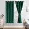 JIUZHEN Verdunklungsvorhang aus Samt, 2er Set Grün Samtvorhang weiche blickdichte Gardinen Grün Samtvorhang mit Ösen Vorhänge Samt für Deko Schlafzimmer Wohnzimmer, 140x175cm (B x H),Dunkelgrün