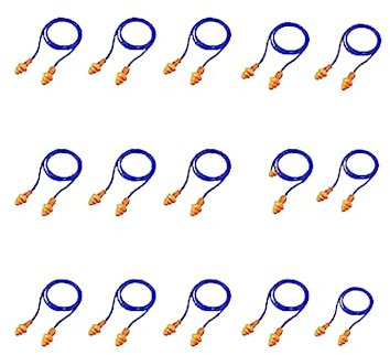 15 Paar Ohrstöpsel mit Geräuschunterdrückung,Silikon Ohrstöpsel,Ohrstöpsel zum Schlafen,wiederverwendbare Silikon-Ohrstöpsel mit Lanyard