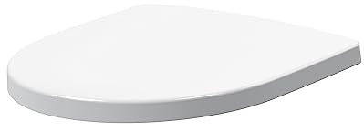 nuie NCG399 Toilet Seats Modern Bathroom Round Soft Close Top Fix Wrapover Seat, 438mm, White