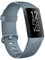 Vancle Silikon Sport Ersatzarmband für Fitbit Charge 4/3/SE - Damen und Herren (S, Blau Grau)