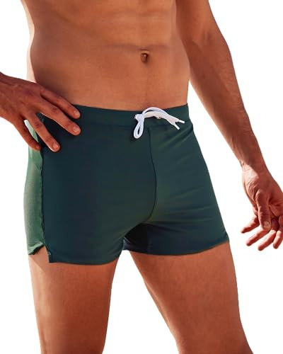 Arcweg Badeshorts für Herren Badehosen Kurz Schnelltrocknend Schwimmshorts Badehose Männer Schwimmhose Boxer Badepants eng anliegend Wassersport Kurze Hose mit Tunnelzug