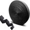 VEGCOO Ruban Coton 20mm, 30M Sangle à Chevrons en Lin-Coton Sergé pour Couture, Tricot et Loisirs Créatifs (Noir)