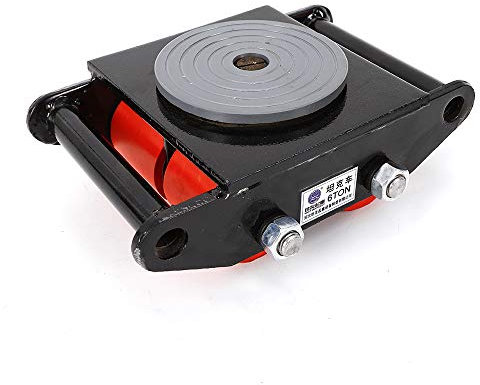 Susoso Transportfahrwerk 13200 lbs Maschinenstapler 360 Grad gedreht für die Lagerung, den Vertrieb und den Transport verwendet Werden Maximale Tragfähigkeit 6T(Schwarz)