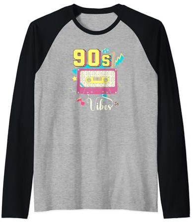90s vibes cool groovy retro 90's party vintage cassette tape Raglan