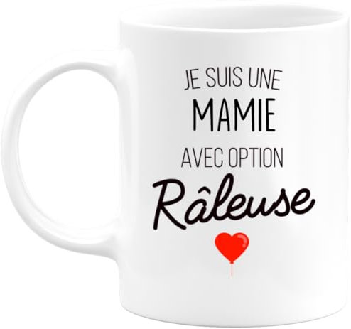 quotedazur - Mug Je Suis Une Mamie Avec Option Râleuse - Blanc/Céramique