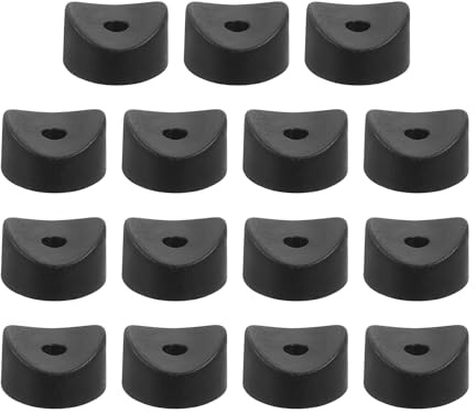 sourcing map Runde Unterlegscheiben aus Kunststoff, 5 mm x 25 mm x 8 mm, schwarz, PE konkave Unterlegscheibe, Abstandshalter, Hardware, Maschinenbefestigung für Rundrohrbefestigung, 15 Stück