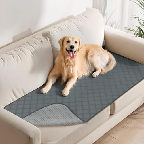 Nobleza wasserdichte Hundedecke,rutschfeste Hundematte als Schutz für Sofa & Bett, Hundedecke für Unterwegs in der Waschmaschine waschbar, 178 * 76cm, Grau