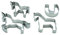 BekkiB - 4er-Set Ausstecher Einhorn, Pferd & Hufeisen - Spülmaschinengeeignete Ausstechformen aus Edelstahl - Zum Backen von Plätzchen - 8297