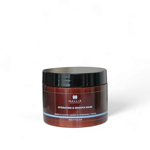 Mallià Maschera Idratante Anti-Crespo Capelli Secchi e Ricci, 250 ml