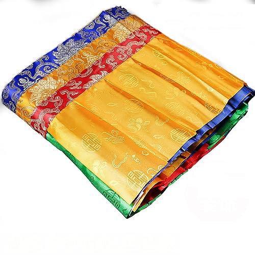 Paño de santuario, productos de decoración de cortina de estilo tibetano de cinco colores de 4,8 m, mesa de pared y decoraciones colgantes