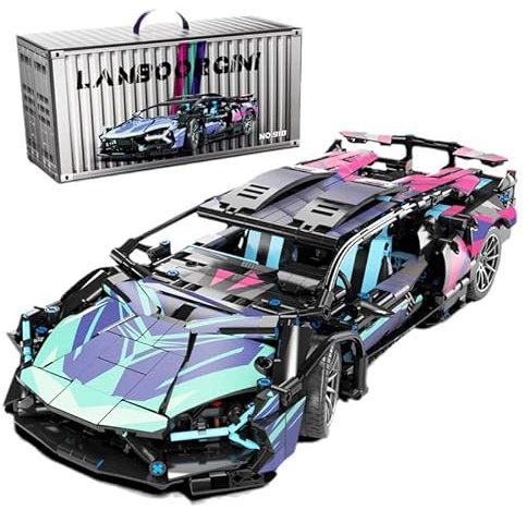 highdar Technik Sportwagen Bausteine Sets für 911 Lambor, 1314+ Teile 1:14 STEM Supersportwagen Modellbausatz, MOC Klemmbausteine Konstruktionsspielzeug, Rennwagen für Erfahrene Baustein Enthusiasten