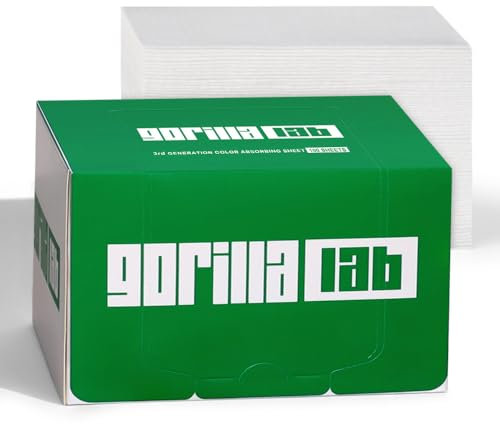 Gorilla Lab Farbabsorbierende Monsterblätter für Wäsche, 100 Stück, strapazierfähig, ultimative Stärke, Farbfangfolie, extra dick, Mega-Größe, Farbfangblätter, Blutungsstopp, XL-Farbschutzblätter