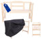 MODO24 Gartenbank aus Holz, Schutzhülle aus Cordura, Parkbank, Gartenmöbel, Sitzbank, Bank Friesenbank, Holzbank, 2-Sitzer, In- & Outdoor, FSC-Holz, Abmessungen 46x118x78 cm, Farbe: Natur imprägniert