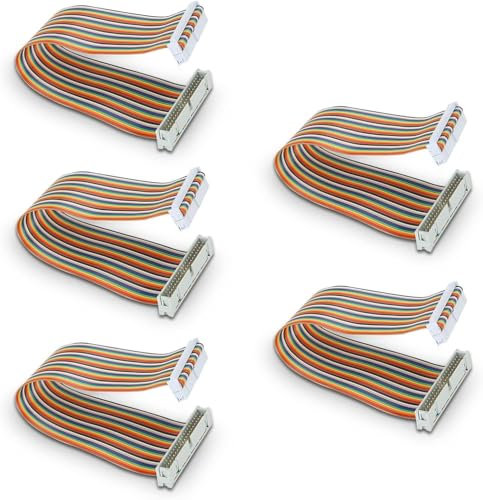 CYSFETENA 5er Set GPIO Kabel für Pi, 20cm 40 Pin Männlich zu Weiblich Flachbandkabel, Erweiterungskabel für T-Board, Breadboard & TFT-Display, GPIO Kabel für Computer Zu