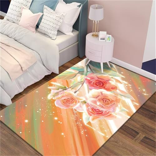 Deko Zimmer Tumblr Carpet Muster Wohnzimmer Teppich modernen Stil Anti-Fouling Büro Rutsch Stop 80X120CM