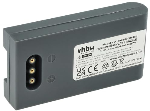 vhbw Akku Ersatz für Höft & Wessel FBHW26582 für Barcodescanner POS (1800 mAh, 3,7 V, Li-Ion)