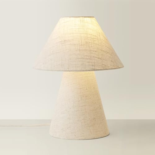 ValueLights | Gigi Natural Linen Full Fabric Tapered Table Lamp | Table Lamps & Home Improvements Essential
