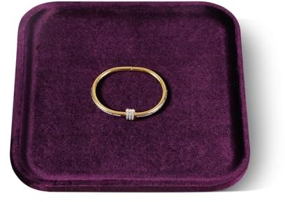 Samt Schmucktablett, Elegante Schmuckablage zur Aufbewahrung von Schmuck | Elegantes Samt Schmucktablett zur übersichtlichen Aufbewahrung und stilvollen Präsentation von Ringen, Ohrringen und Schmuck.