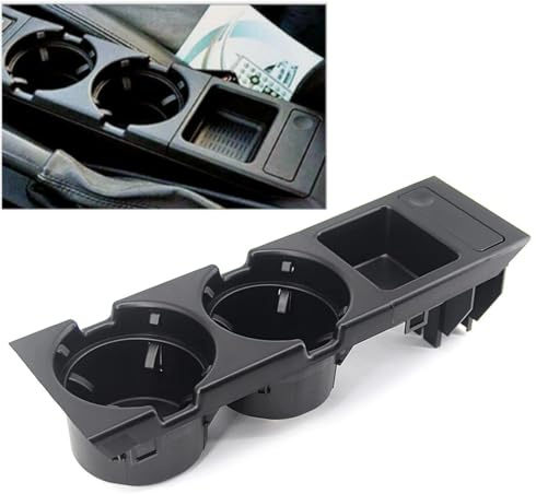 YAOPEI E46 Cup Holder Black Plastic for BMW 3 Series E46 1998-2007 51168217953