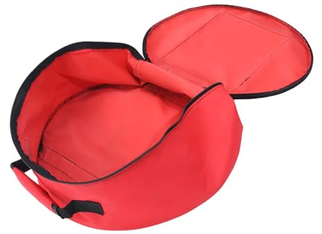 COOPHYA Tragbare Snare Drum Tasche aus Oxford Gewebe 13/14 Zoll mit Reißverschluss Aufbewahrungstasche für Snare Drums und Drumsticks Rot Robust und Leichtgängig für Musiker Unterwegs