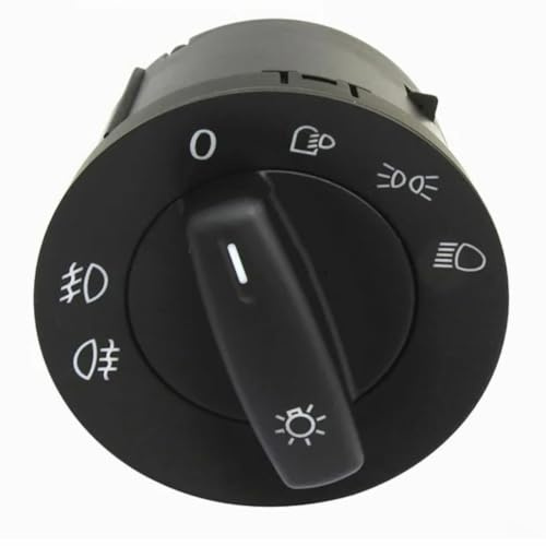 Compatible Con Para Golf 5 2004 2005 2006 2007 2008 Perilla De Interruptor De Faro De Coche Interruptores Integrados Piezas De Botón OEM: 5KD941431B 1K0941431A interruptor de luz