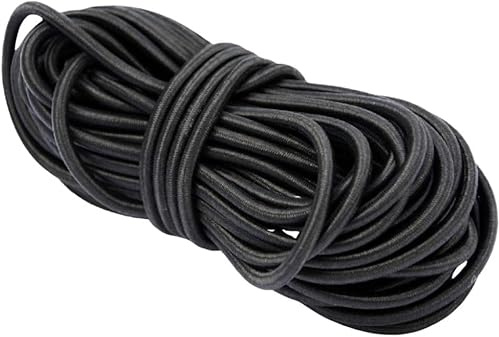The Bead Shop Runde Elastikkordel 1.5mm 5m Schwarz - Starke Stretch Schnur für Schmuckherstellung, Perlen, Nähen & Bastelarbeiten