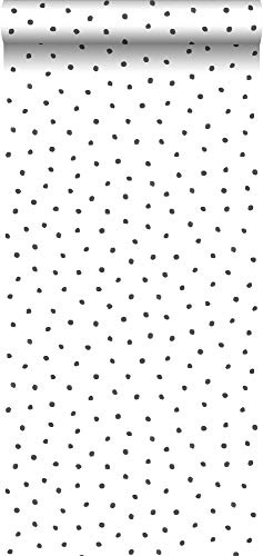 Sanders & Sanders Tapete kleine Punkte Schwarz-Weiß 53 cm x 10.05 m