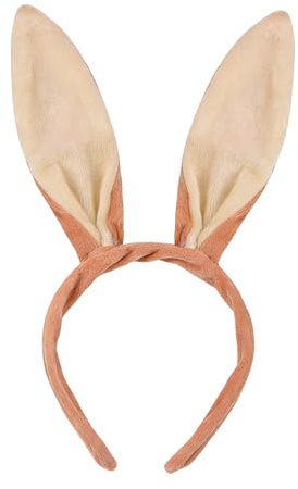 Braunes Hasenohren Haarreif, Plüsch Hasen Haarschmuck, für Erwachsene, Accessoire für Ostern, Halloween, Weihnachten, Cosplay, Maskerade, Mottoparty
