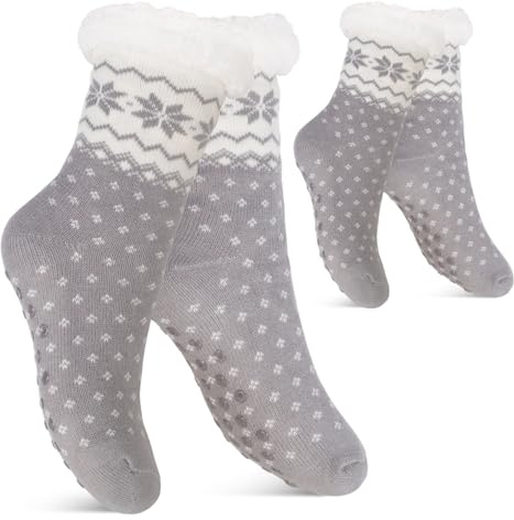Footstar Damen und Herren Winter Haussocken (1 oder 2 Paar) Kuschelsocken