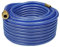 HELO 20 m Gewebe Druckluftschlauch 3-schichtig aus PVC blau transparent mit Schnell-Kupplung (1/4 Zoll Anschluss) Gewebeschlauch Kompressorschlauch Ø Innen: 6 mm, Ø Außen: 12 mm, Arbeitsdruck: 15 bar