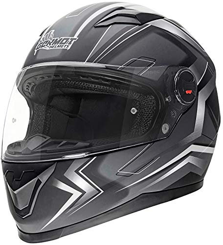 Germot GM 320 Helm Schwarz Matt/Weiß M (57/58)