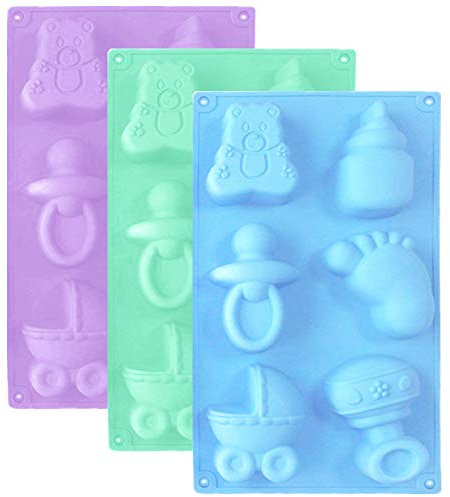 YuCool Stampo Silicone Piedi Del Bambino Stampi,Stampo in Silicone per Saponi,Stampo per Saponette in Riutilizzabili e Antiaderente per Saponette Fatte a Mano, Muffin, Torte, Budini, Gelatine