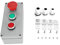 Interruptor Pulsador de Parada de Emergencia de 3 Botones Rojo Verde Ip66 Interruptor Momentáneo de Aluminio a Prueba de Agua 1NC 1NO Interruptor de Botón de Bloqueo Caja de La Estación(175x80x55)