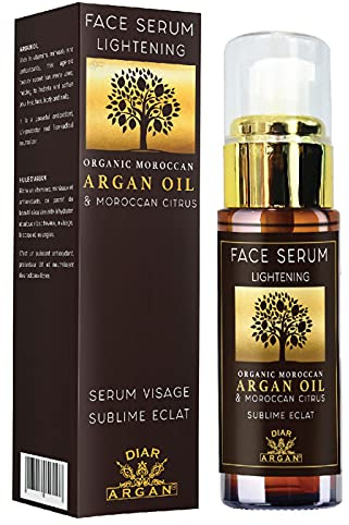 DIAR ARGAN Sérum Facial Iluminador De Argán Puro Y Cítricos 30 Ml per la cura del viso, per benessere e cura quotidiana, 30 ml