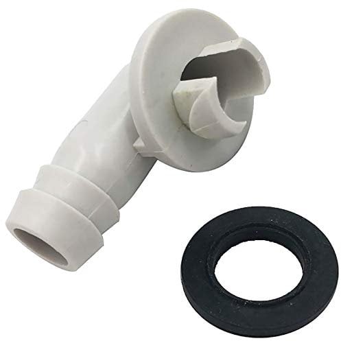 Air Conditioner Plastic Draining Hose Adapter, Universal Room AC Drain Hose Connector Elbow Fitting with Silicone Rubber Ring
